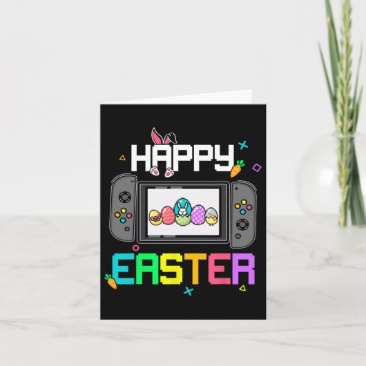 Ostergeblasene Ei Jagd Gamer Kinder Jungen Männer  Karte (Vorderseite)