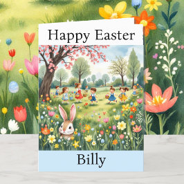 Ostergeblasene Eierjagd Name aus Oma hinzufügen Feiertagskarte