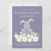 Ostergeblasene Eizelljagd und Brunch Blumengebäck Einladung (Vorderseite)