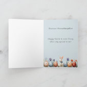 Ostergeblasene Rosa Bonnet Körbchen Eier Karte (Innenseite)