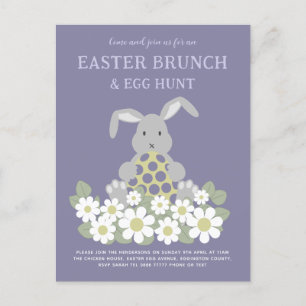 Ostergeblasene Wildeierjagd und Brunch Einladungspostkarte