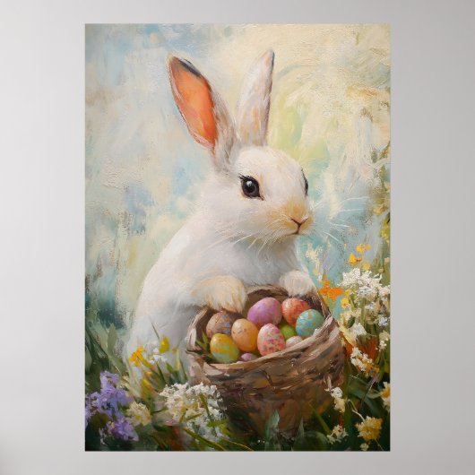 Ostergeblasenes Ei Hunt Malerei Poster (Vorne)
