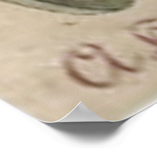 Ostergeblasenes Ei Kick Rooster Bauer Poster (Ecke)