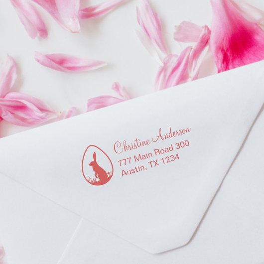 Ostergeblasenes Ei Rücksendeadresse Gummi Briefmar Gummistempel