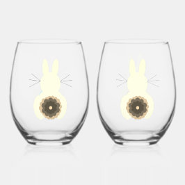 Ostergeblasenes Set Weinglas Ohne Stiel