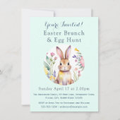 Ostergeblümte Eierjagd & Brunch Einladung (Vorderseite)