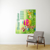 Ostergeblümte Eierjagd Happy Osterfest Party Wandteppich (Beispiel)