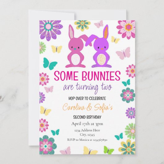 Ostergeburt Einladung für Geschwister (Vorderseite)