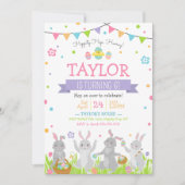 Ostergeburt Einladung, Osterhase Einladung (Vorderseite)