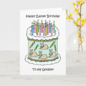 Ostergeburt für Godson Karte (Gelbe Blume)