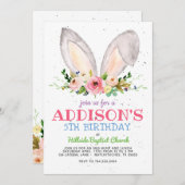 Ostergeburt, Osterhasen Geburtstag, Einladung (Vorne/Hinten)