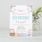 Ostergeburtseinladung, Sonniger Geburtstag Einladung (Stehend Vorderseite)