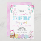 Ostergeburtseinladung, Sonniger Geburtstag Einladung (Vorne/Hinten)