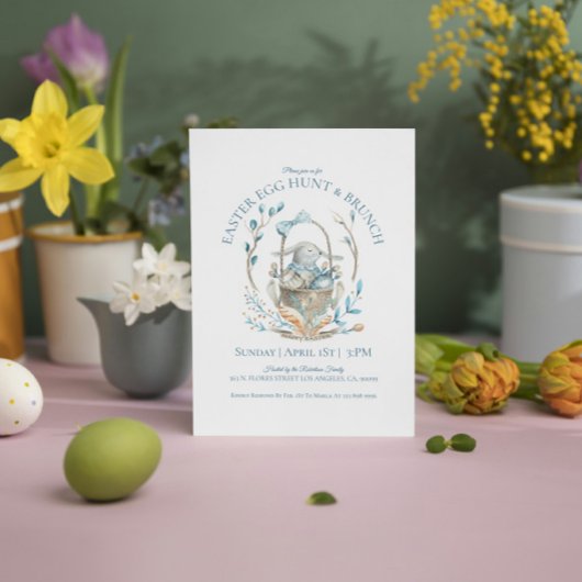 Ostergebüsste Eierjagd & Osterbrunch-Einblick Dankeskarte