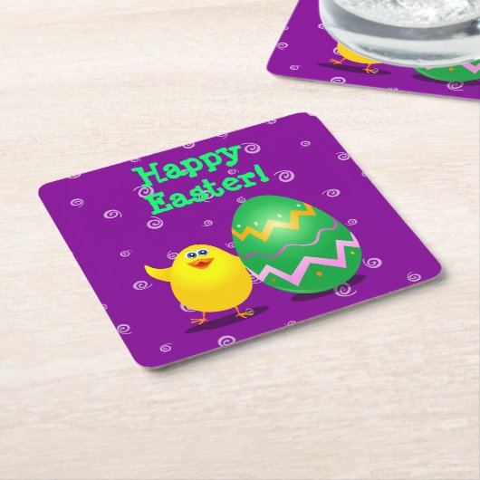 Ostergeile Rechteckiger Pappuntersetzer (angewinkelt)