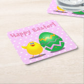 Ostergeile Rechteckiger Pappuntersetzer (angewinkelt)