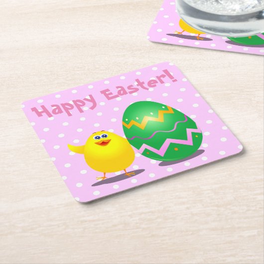 Ostergeile Rechteckiger Pappuntersetzer (angewinkelt)