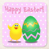 Ostergeile Rechteckiger Pappuntersetzer (Vorderseite)