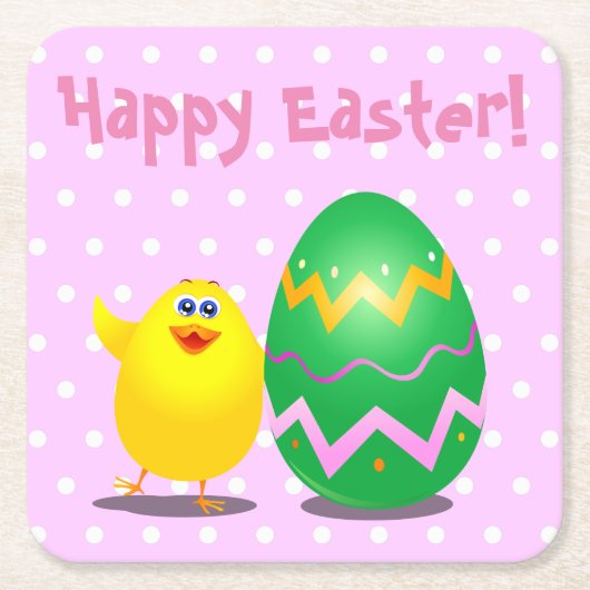 Ostergeile Rechteckiger Pappuntersetzer (Vorderseite)