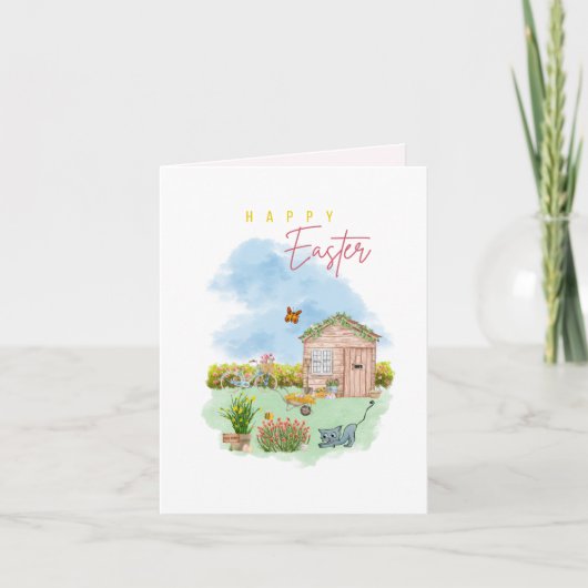 Ostergeklappte Ferienkarte Feiertagskarte (Vorderseite)