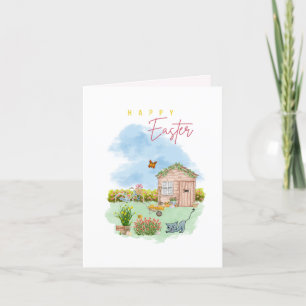Ostergeklappte Ferienkarte Feiertagskarte