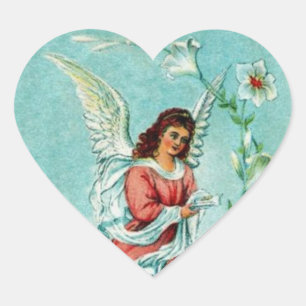 Ostergel mit Blume Herz-Aufkleber