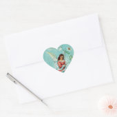 Ostergel mit Blume Herz-Aufkleber (Umschlag)
