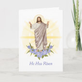 Ostergelb Christliche Blüte Feiertagskarte (Vorderseite)