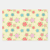 Ostergelbe Flora Geschenkpapier Set (Vorderseite 3)