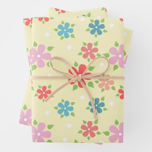 Ostergelbe Flora Geschenkpapier Set (Beispiel)