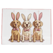 Ostergelbe Labrador Retriever Hunde Große Geschenktüte (Rückseite)