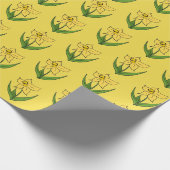 Ostergelbe Narzissen Geschenkpapier (Ecke)