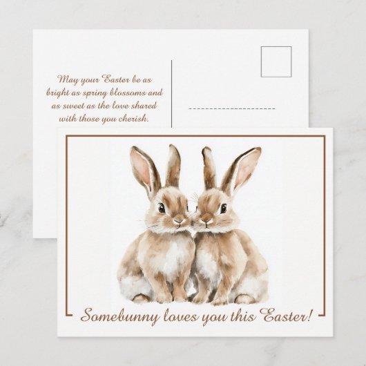 🐇 Ostergenuss Feiertagspostkarte (Vorne/Hinten)