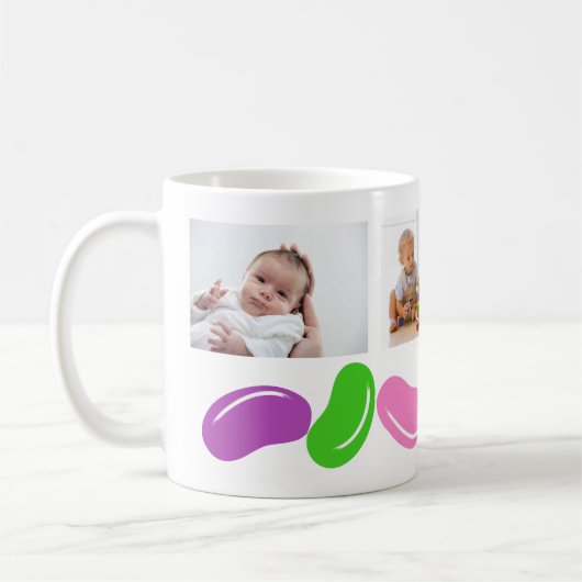 Ostergeschenk Foto Tasse mit Jelly Beans (Links)