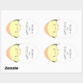 Ostergeschenk Ovaler Aufkleber (Blatt)