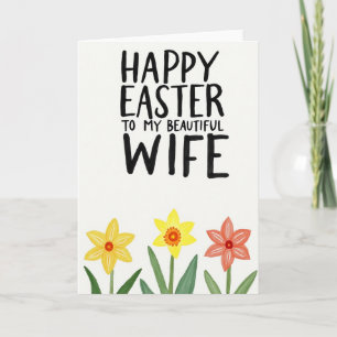 Ostergeschenkkarte für die Ehefrau mit Blumenmotiv Karte