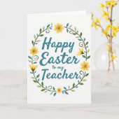 Ostergeschenkkarte für Lehrer Karte (Gelbe Blume)