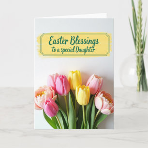 Ostergeschenkkarte für Tochter mit Tulpen Karte