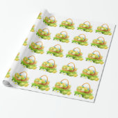 Ostergeschenkpackung/Korb mit Eiern und Blume Geschenkpapier (Ungerollt)