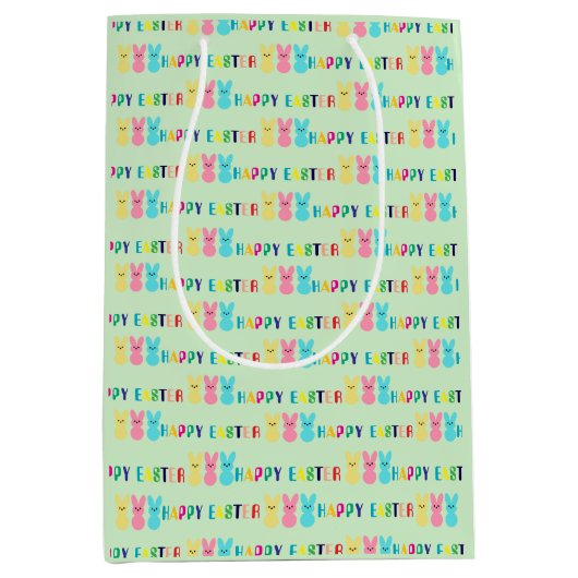 Ostergeschenktasche - Feierliche und farbenfrohe D Mittlere Geschenktüte (Vorderseite)