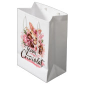 Ostergeschenktasche "Team Schokolade" Mittlere Geschenktüte (Vorderseite Schrägansicht)