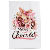 Ostergeschenktasche "Team Schokolade" Mittlere Geschenktüte (Vorderseite)