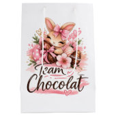 Ostergeschenktasche "Team Schokolade" Mittlere Geschenktüte (Rückseite)