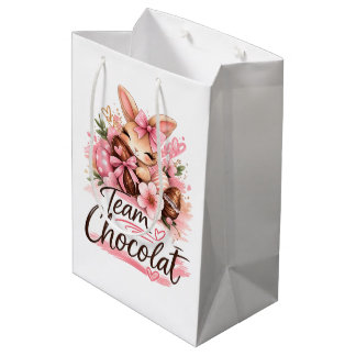 Ostergeschenktasche "Team Schokolade" Mittlere Geschenktüte