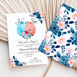 Ostergeschlecht zeigt Baby-Dusche Einladung