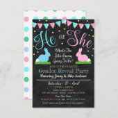 Ostergeschlechtsspezifische Party Einladung (Vorne/Hinten)