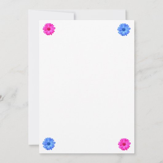 Ostergeschlechtsspezifische Party Einladung (Rückseite)