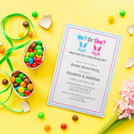 Ostergeschlechtsspezifisches Party Einladung