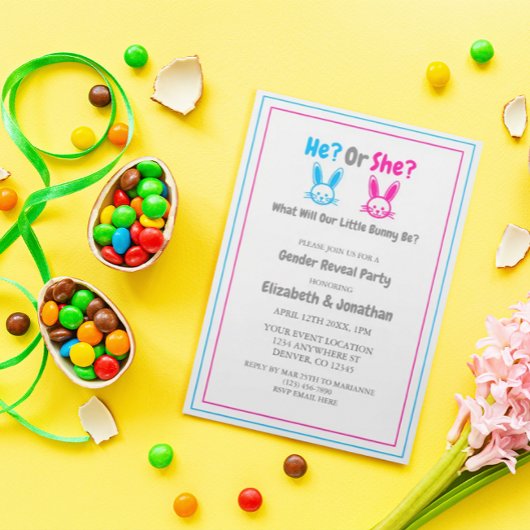 Ostergeschlechtsspezifisches Party Einladung