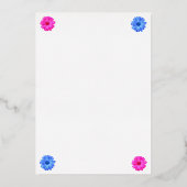 Ostergeschlechtsspezifisches Party Folieneinladung (Rückseite)